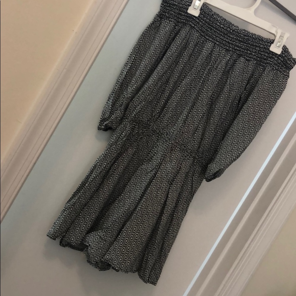 Off the shoulder quarter sleeve romper
